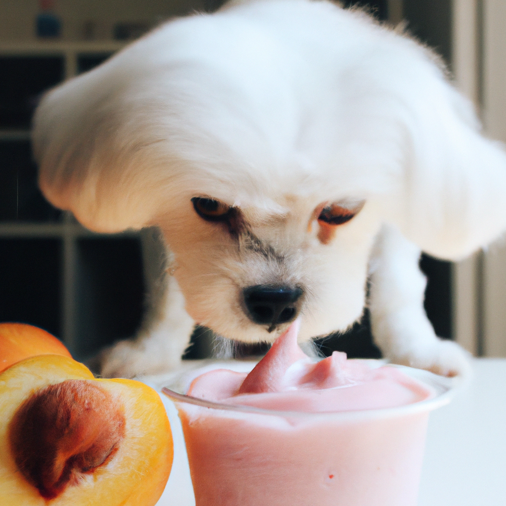 Making Homemade Peach Yogurt for Dogs